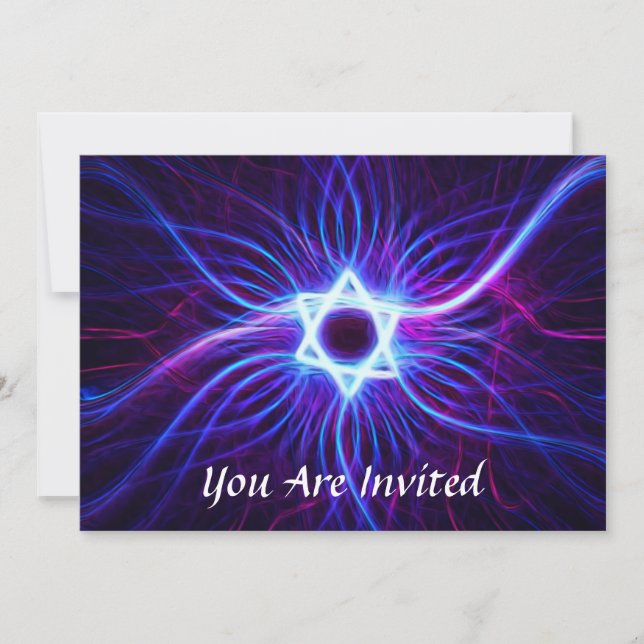 Invitation Bar/Bat Mitzvah Plasma Magen David (Devant)