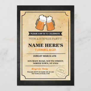 Invitation Bar Chalk à la bière