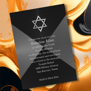 Invitation Bar Mitzvah Arrière - plan géométrique