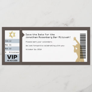 Invitation Bar Mitzvah Billet de Concert Sauvegard