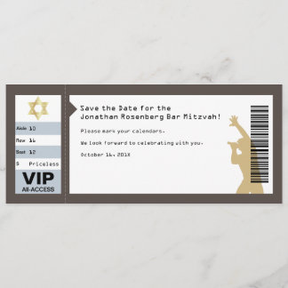 Invitation Bar Mitzvah Billet de Concert Sauvegard