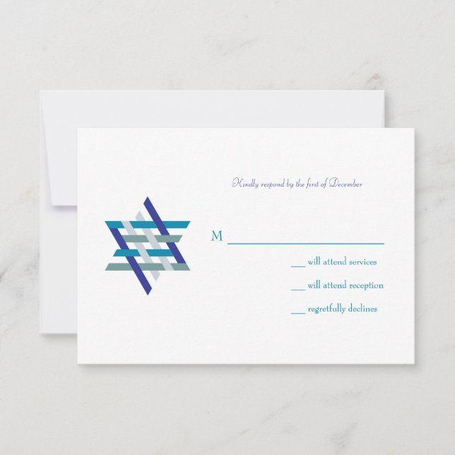 Invitation Bar Mitzvah | Cartons réponses (Devant)