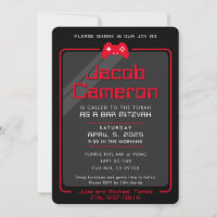 BAR MITZVAH commandes de jeu modernes noir rouge c