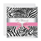 Bar Mitzvah élégante Zèbre Rose