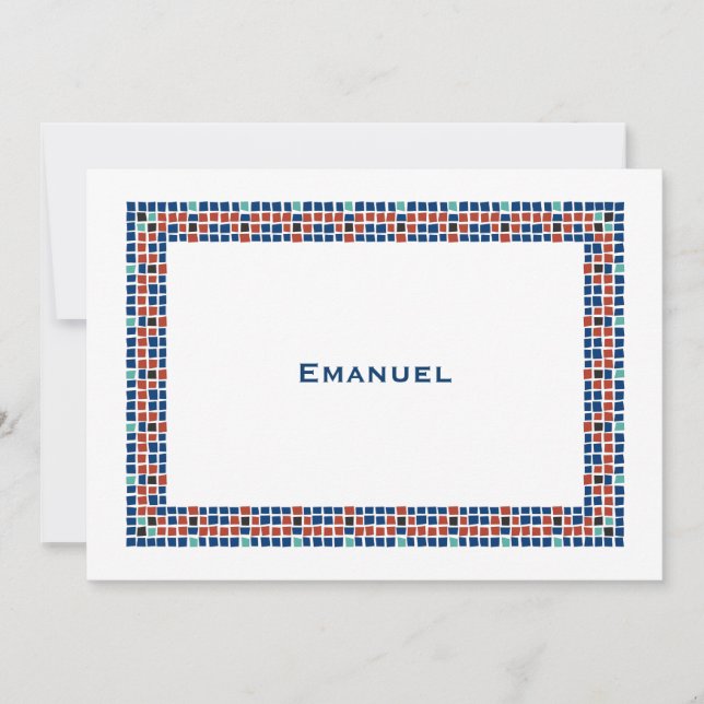 Invitation Bar Mitzvah Emanuel Star David Mosaic (Devant)