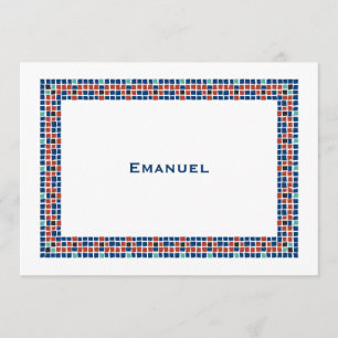 Invitation Bar Mitzvah Emanuel Star David Mosaic