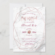 Bar Mitzvah en marbre blanc de PixDezine / Or rose