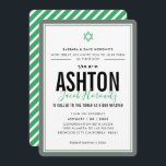 Invitation BAR MITZVAH étoile moderne garçon sportif vert gri<br><div class="desc">par kat massard >>> kat@simplysweetPAPERIE.com <<< CONTACTEZ-MOI pour un libellé personnalisé ou pour ajouter des lignes en hébreu Aimez le design, mais souhaitez voir quelques changements - un autre jeu de couleurs, un autre produit, ajoutez une photo ou adapté pour une occasion différente - pas de souci contactez-moi - Je...</div>