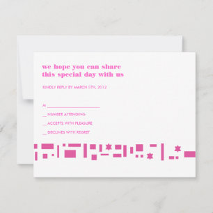 Invitation Bar Mitzvah Étoiles & Carrés