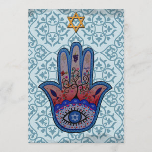 Invitation Bar Mitzvah Hamsa