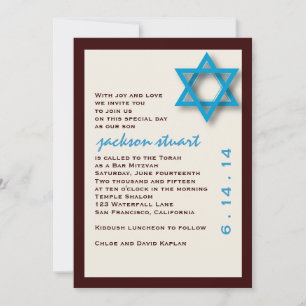 Invitation Bar Mitzvah Jackson