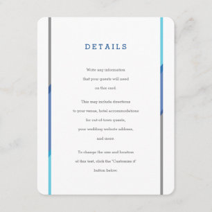 Invitation Bar Mitzvah moderne Insertion   Bleu +