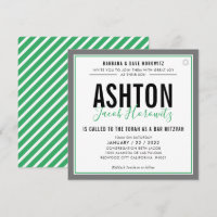 BAR MITZVAH moderne masculine vert gris sport