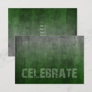 Invitation Bar Mitzvah Rugged Fade Green Réception