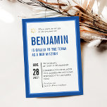 Invitation BAR MITZVAH simple moderne géométrique bleu royal<br><div class="desc">par kat massard >>> kat@simplysweetPAPERIE.com <<< CONTACTEZ-MOI pour un libellé personnalisé ou pour ajouter des lignes en hébreu Aimez le design, mais souhaitez voir quelques changements - un autre jeu de couleurs, un autre produit, ajoutez une photo ou adapté pour une occasion différente - pas de souci contactez-moi - Je...</div>