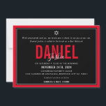 Invitation BAR MITZVAH sport moderne garçon audacieux rouge n<br><div class="desc">par kat massard >>> kat@simplysweetPAPERIE.com <<< CONTACTEZ-MOI pour un libellé personnalisé ou pour ajouter des lignes en hébreu Aimez le design, mais souhaitez voir quelques changements - un autre jeu de couleurs, un autre produit, ajoutez une photo ou adapté pour une occasion différente - pas de souci contactez-moi - Je...</div>