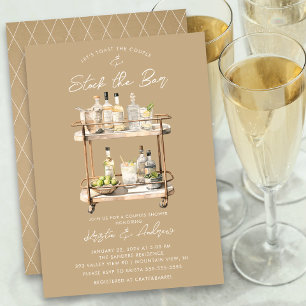 Invitation Bar moderne Panier Couples Douche