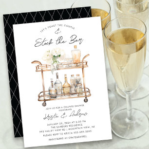 Invitation Bar moderne Panier Couples Douche