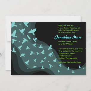 Invitation Bar ou Bat Mitzvah pour OISEAUX EN VOL