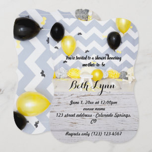 Invitation Barbe Baby Shower moustaches Destinée Destinée