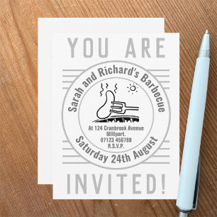 Invitation Barbecue Barbecue Garden Party