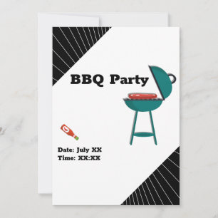 Invitation Barbecue barbecue Jardin Potluck Party