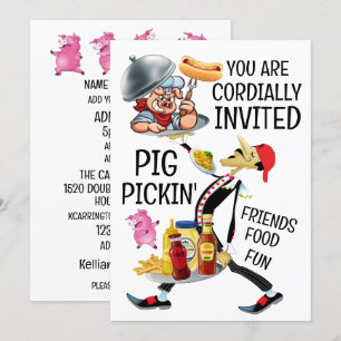 Invitation Barbecue / Cueillette de porc