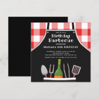 Invitation barbecue d'anniversaire unique