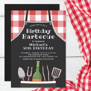 Invitation barbecue d'anniversaire unique