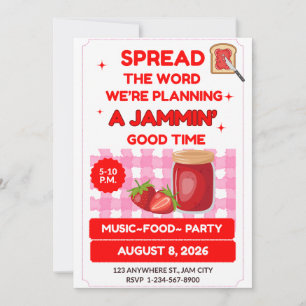 INVITATION BARBECUE DE RETROUVAILLES DE FAMILLE CONFITURE ROU