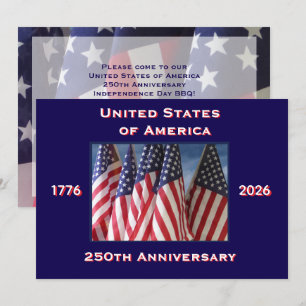 Invitation Barbecue du 4 juillet, 250e anniversaire des États