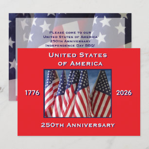 Invitation Barbecue du 4 juillet, 250e anniversaire des États