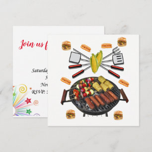 Invitation Barbecue Fête d'invitation