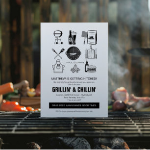 Invitation Barbecue Grillin' & Chillin Bachelor Party