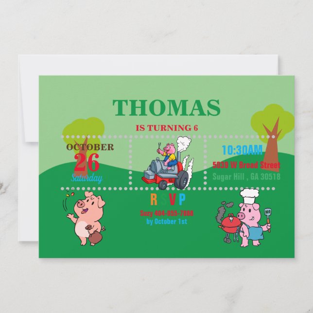 Invitation Barbecue Party (Devant)