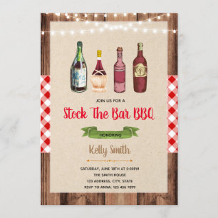 Invitation barbecue stockez le bar