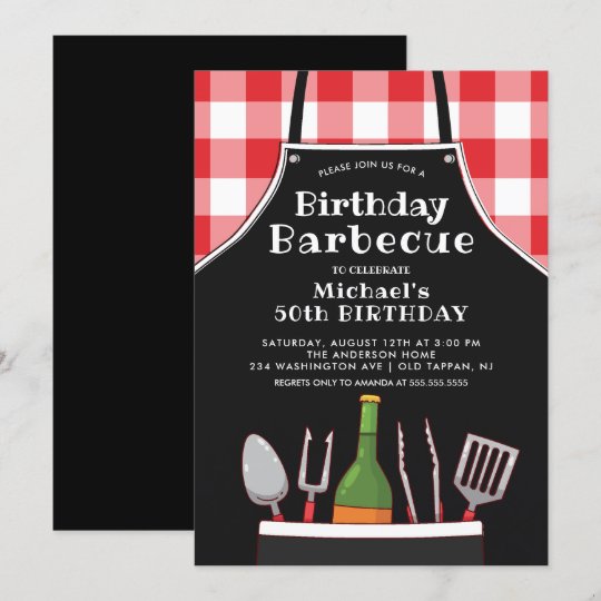 Invitation Barbecue Unique Pour L Anniversaire Zazzle Fr