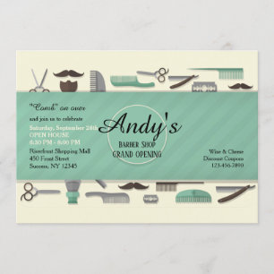 Invitation Barber's Tools