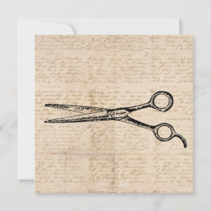 Invitation Barbershop Hair Cutting Shears Barber Scissers
