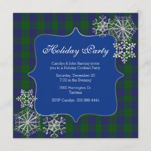 Invitation Barclay Clan Tartan Plaid Fête de Noël personnalis