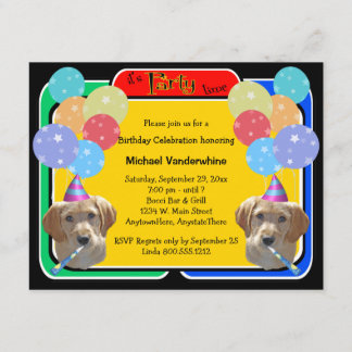 Invitation Barker d'anniversaire de la marionnette de Labrado