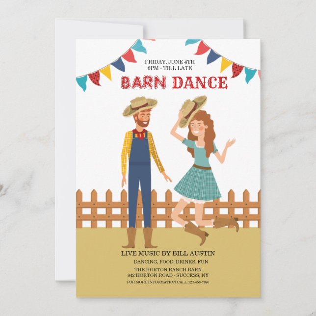 Invitation Barn Dance (Devant)