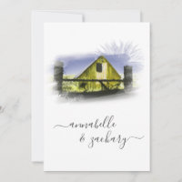 *~* Barn Drapeau américain RSVP QR AR19 Mariage