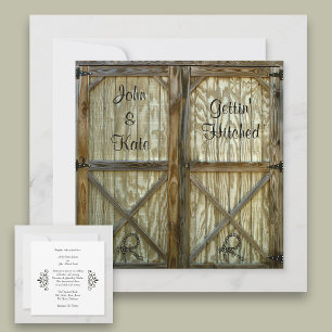 Invitation Barne Porte Cowboy Mariage de l'Ouest