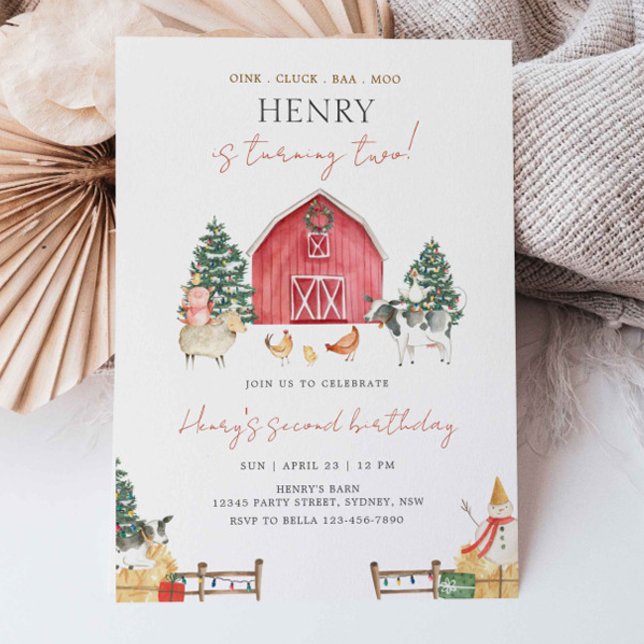 Invitation Barnyard Animaux Fête des Anniversaires de enfants (Créateur téléchargé)