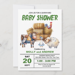 Invitation Barnyard Baby shower