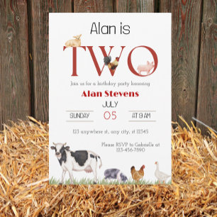 Invitation Barnyard Bash : Célébrons le 2° anniversaire !