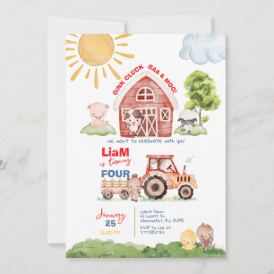 Invitation Barnyard N'importe quel âge Anniversaire Invitatio