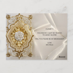 Invitation baroque Be My Bridesmaid Carte Postale