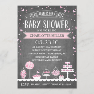 Invitation Barre de bonbons   Baby shower